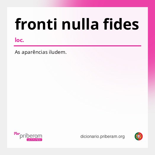 Significado de fronti nulla fides